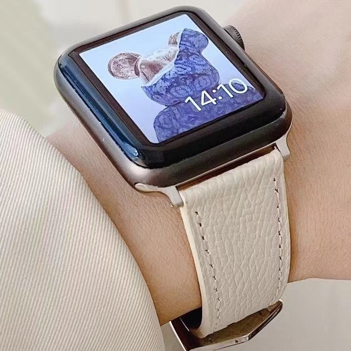 Dây Đeo Bằng Da Thật Cho Đồng Hồ Thông Minh apple watch 42mm 38mm 44mm 40mm 41mm 45mm iwatch 7 6 se 5 4 3 2 1