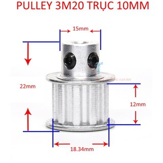 Puly 3M 20 răng bản rộng