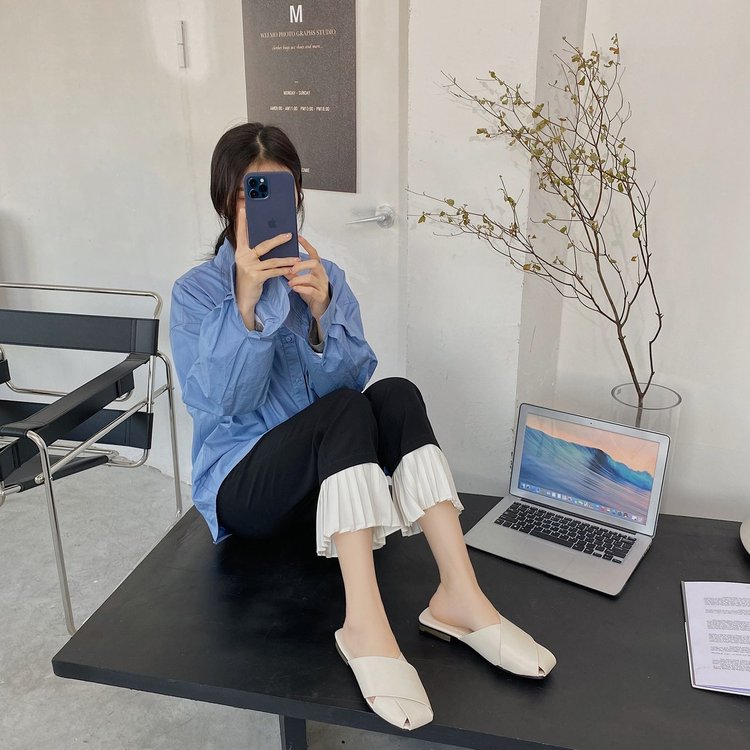 [ Mã 66CBSALE giảm 30K đơn 200K] Dép Bít Mũi Phong Cách Hàn Quốc Trẻ Trung Thanh Lịch Cho Nữ | BigBuy360 - bigbuy360.vn