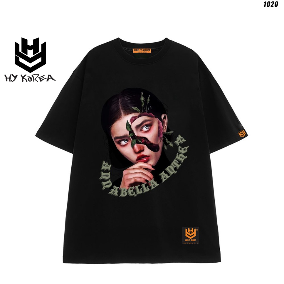 Áo phông nữ form rộng tay lỡ cotton 75 Cô gái 1020 HY KOREA