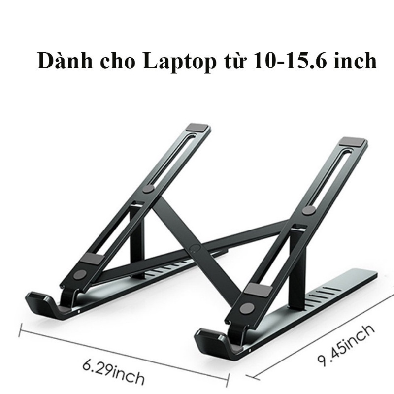 Giá đỡ laptop,ipad, macbook, kệ đỡ máy tính nhựa lõi nhôm cao cấp kèm túi đựng, hỗ trợ tản nhiêt, gấp gọn