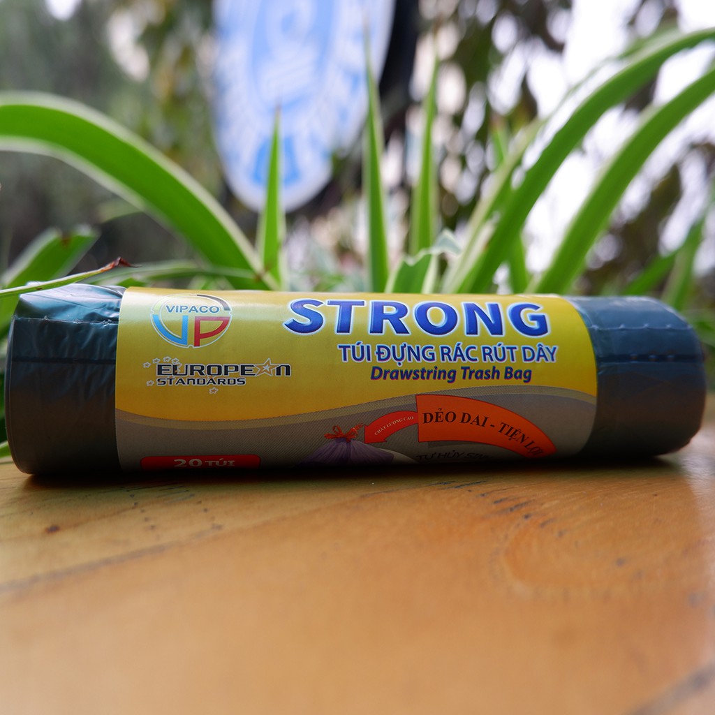 Túi đựng rác rút dây siêu chắc Strong Vipaco