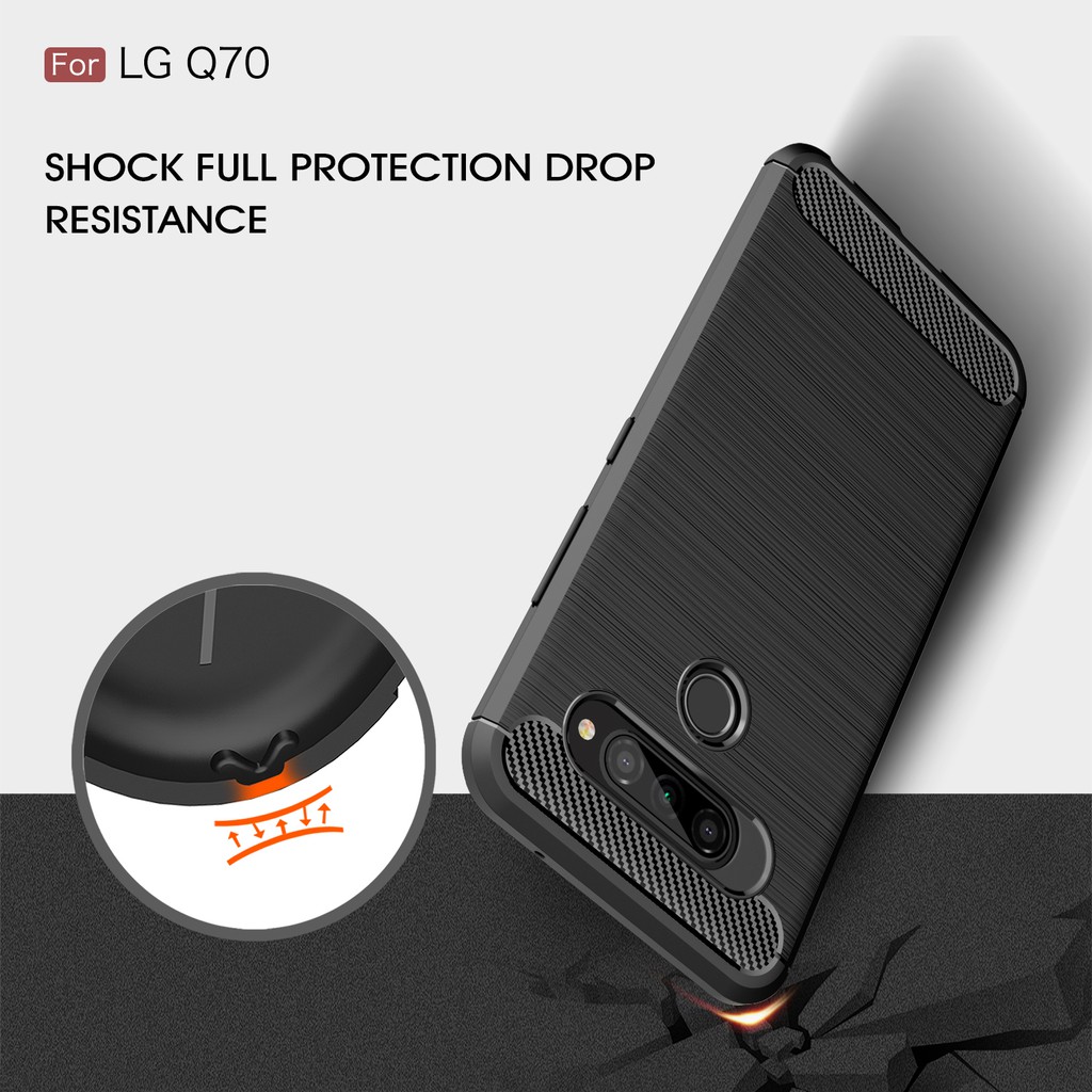Ready stock LG G6 G8 G8s V50 ThinQ K40s Q70 V40 V30 V30s plus phone Carbon fiber Soft case
