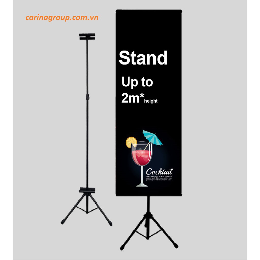 Khung standee treo tranh chữ T bằng sắt 3 chân