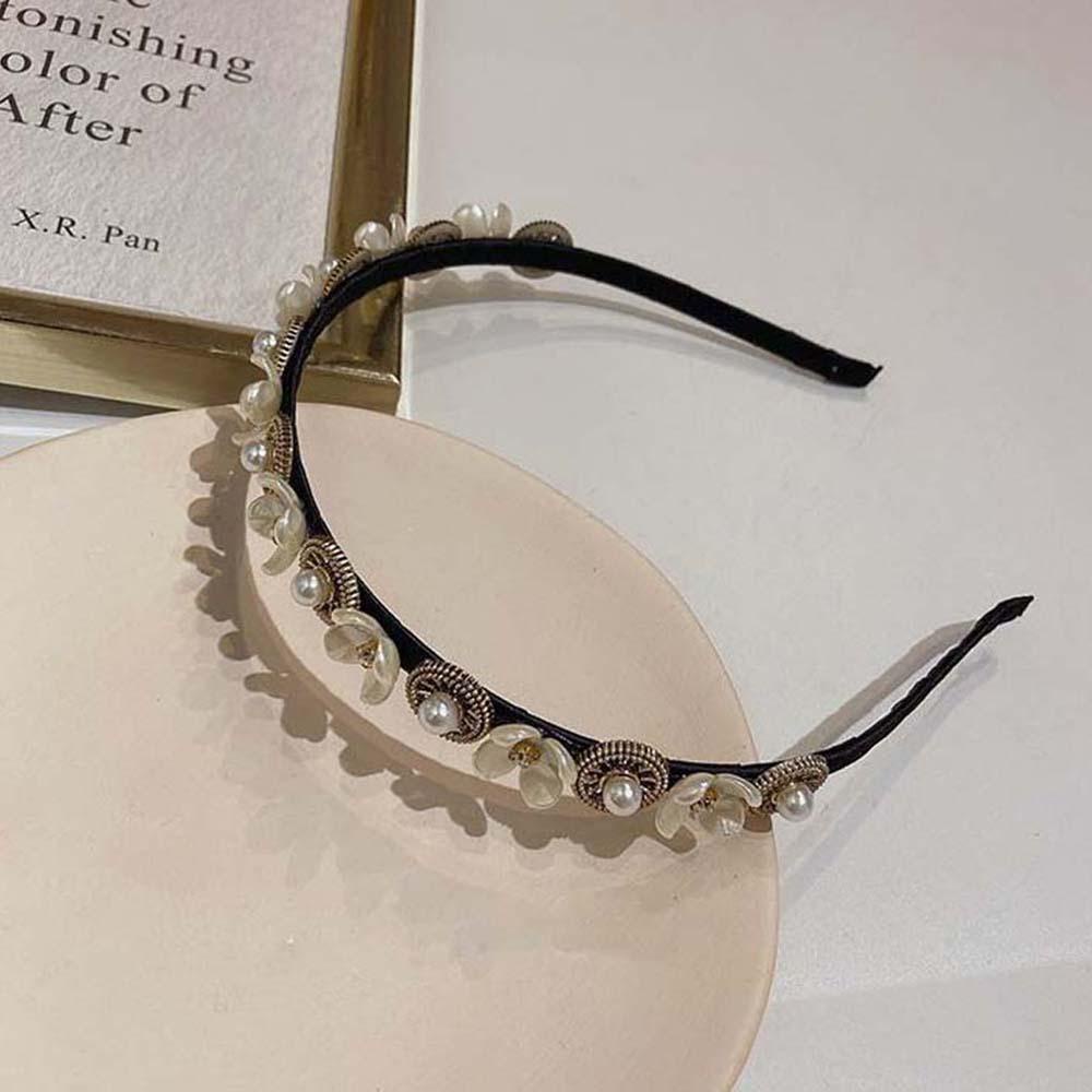 Băng Đô Cài Tóc Màu Ngà Đơn Giản Phong Cách Retro Thanh Lịch Cho Nữ|Băng Đô Cài Tóc Thiết Kế Xinh Xắn Hợp Thời Trang