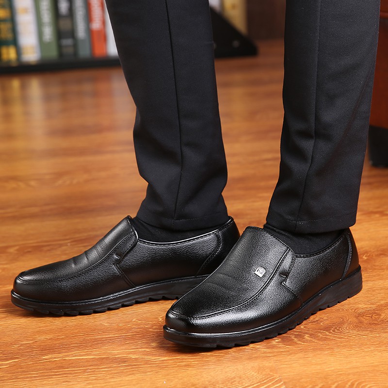 Italian high-end fashion Men's business Shoes Soft comfort Slip on breathable