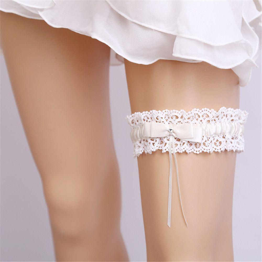 SUMU Vòng Ren Nịt Bít Tất Đính Nơ Xinh Xắn Cho Cô Dâu