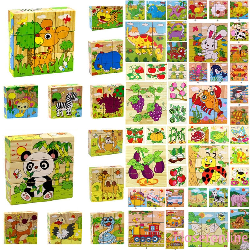 Bộ Đồ Chơi Xếp Hình 3d Bằng Gỗ Cho Bé