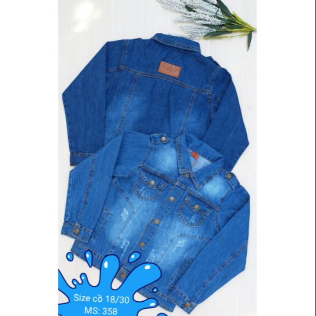 Freeship 99k TQ_Áo khoác jean size cồ
