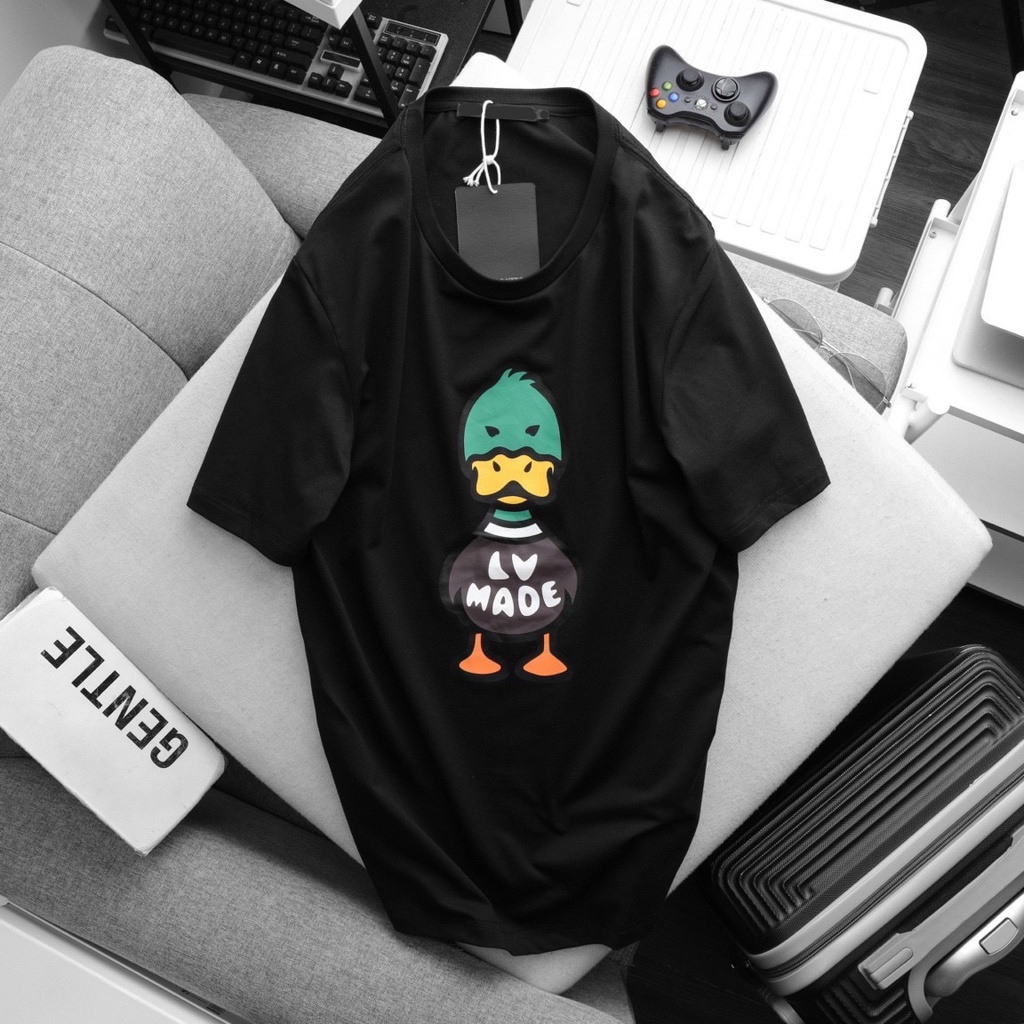 Áo thun tay lỡ nam nữ in hình Vịt LV , Vải Cotton Form Oversize - SELECTED.STORE