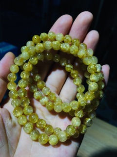 Vòng tay tóc vàng 7mm-DaphongthuyHT