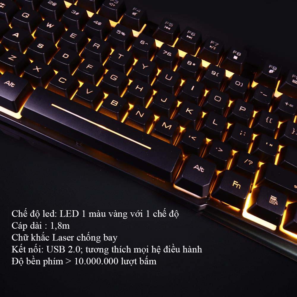 Bàn phím Gameming, BÀN PHÍM MÁY TÍNH CÓ ĐÈN K600 đẳng cấp, mượt mà mọi thể loại, phát sáng đẹp mắt | BigBuy360 - bigbuy360.vn