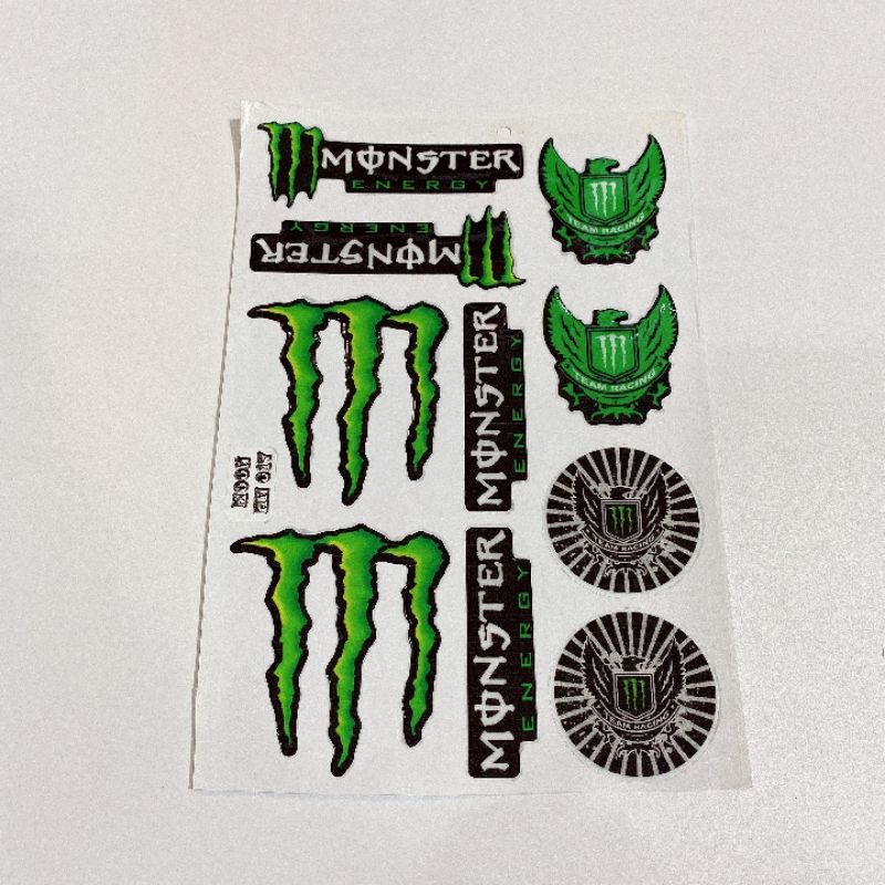 Tem nổi monster mẫu 17 cao cấp dán xe máy, ô tô, mũ bảo hiểm chống thấm nước, chống bay màu