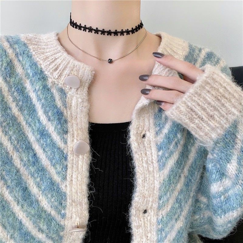 Vòng Cổ Choker Ngắn Phối Ren Phong Cách Cổ Điển Thời Trang