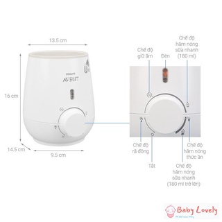 Máy hâm sữa và thức ăn siêu tốc Philips Avent SCF355.07