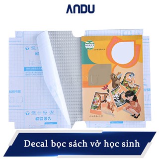 Decal Bọc Sách Vở Chống Nước, Chống Rách, Trong Suốt Nhiều Kích Cỡ (10 chiếc)