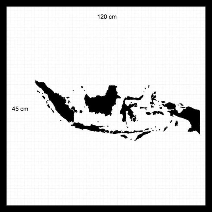 Giấy Dán Tường / Cửa Kính Hình Bản Đồ Indonesian