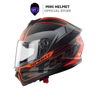 [CHÍNH NGẠCH] MŨ BẢO HIỂM FULLFACE YOHE 977 1 KÍNH CAM ĐEN NHÁM