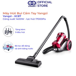 Máy hút bụi Yangzi [ĐỜI MỚI NHÂT] máy hút bụi cầm tay cao cấp, Công suất 1400W, lực hút 17000Pa, chạy êm độ ồn dưới 72db
