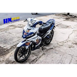 Tem Trùm Exciter 135 Trắng Xanh Tiger