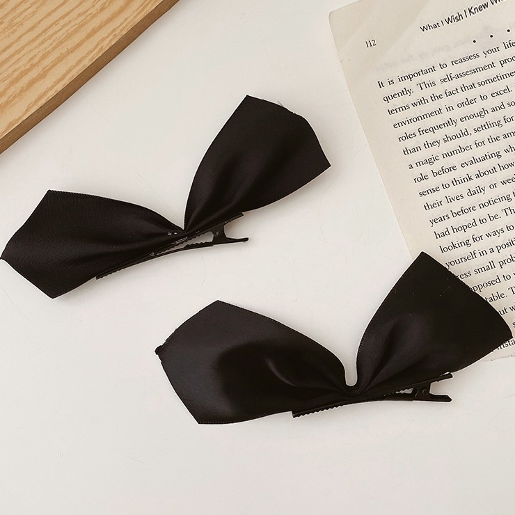 Kẹp tóc trang trí nơ vải nhung xinh xắn