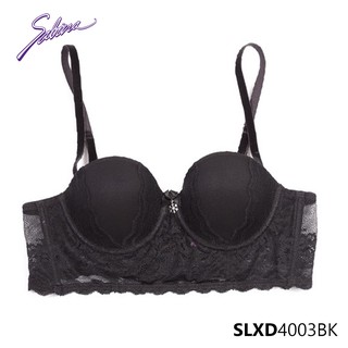 Áo Lót Mút Mỏng Cup Ngang Phối Ren Màu Đen Fashion Gorgeous Bra By Sabina SLXD4003BK