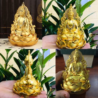 Tượng phật bà quan âm 2 mặt đặt trên xe ô tô