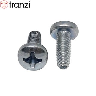 Vít tự tạo ren bake đầu cầu mạ kẽm trắng xanh M4x10 - túi 50 cái