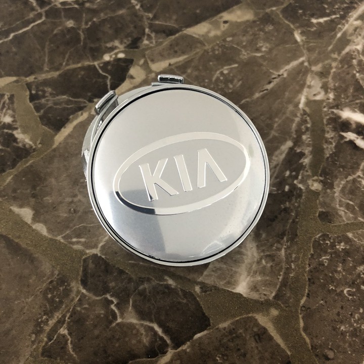 Sản Phẩm Logo chụp mâm, ốp lazang bánh xe ô tô Kia đường kính 60mm .