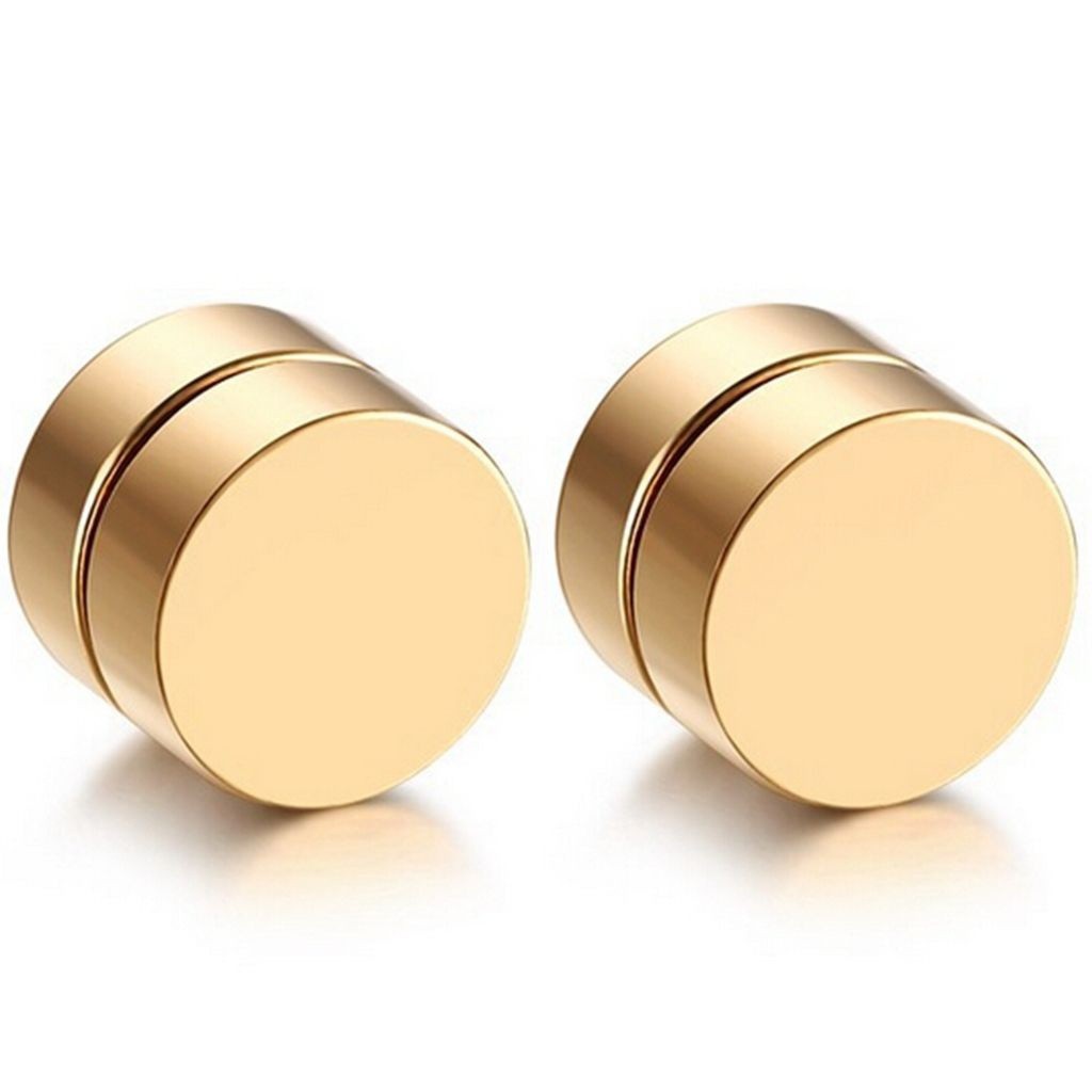 Đôi khuyên tai Titan tròn có nam châm thời trang và cá tính