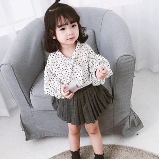 Sơmi chấm bi kelly