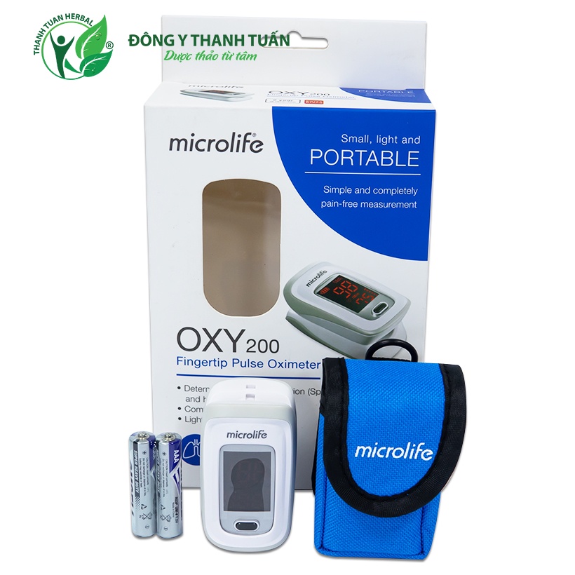 Máy Đo Nồng Độ Oxy Trong Máu SpO2 Và Nhịp Tim Microlife OXY200