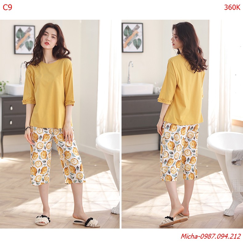 Bộ chanh vàng cotton cao cấp - Micha C9