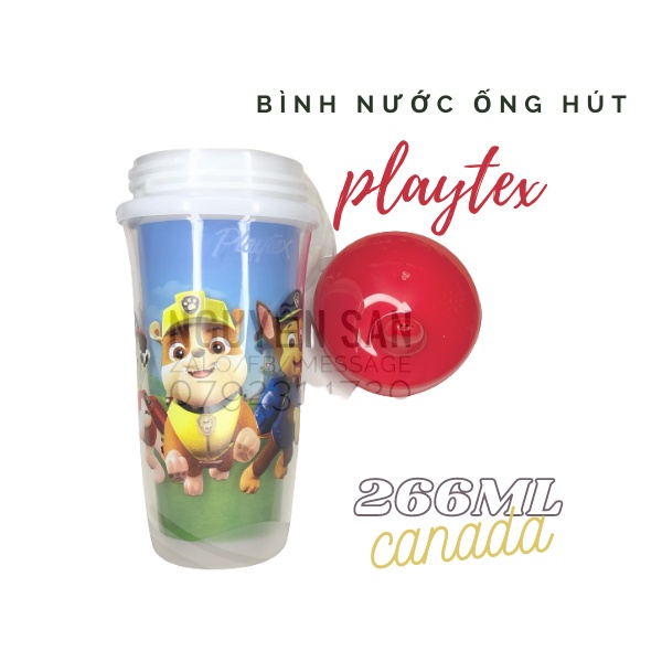 Bình Nước Playtex CANADA PawPatrol chó cứu hộ 266ml không ống hút