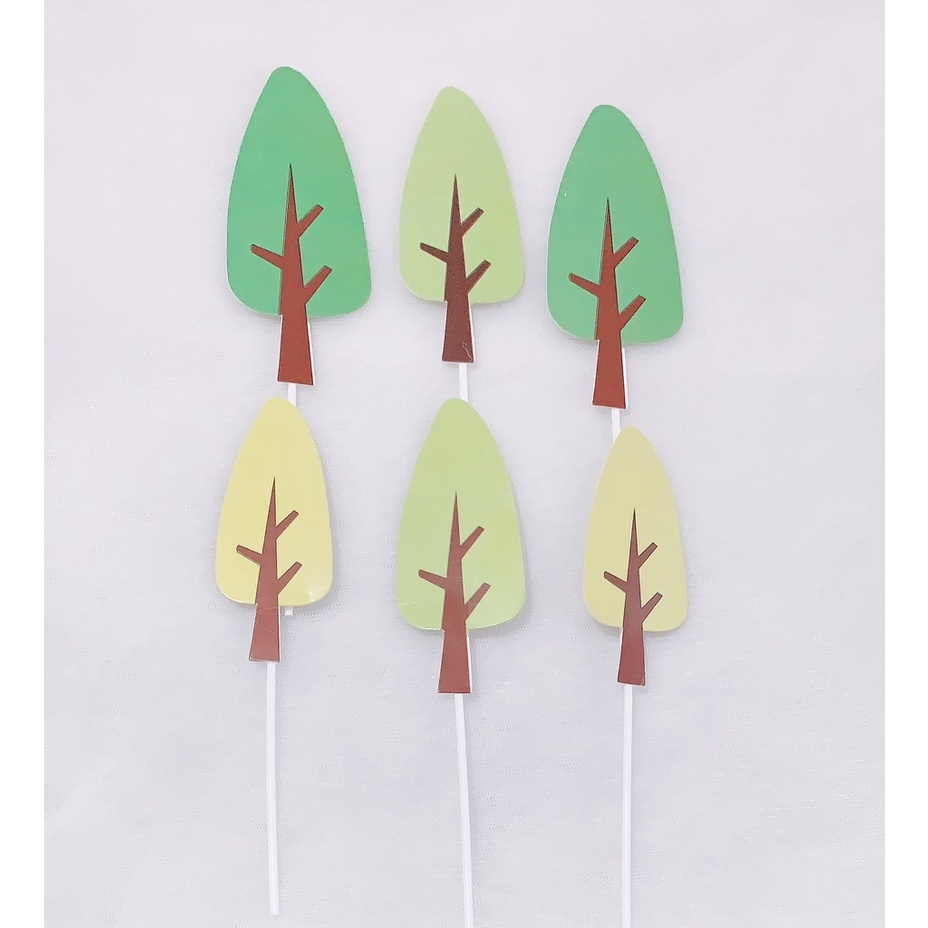 10 set cắm 6 cây giấy trang trí bánh