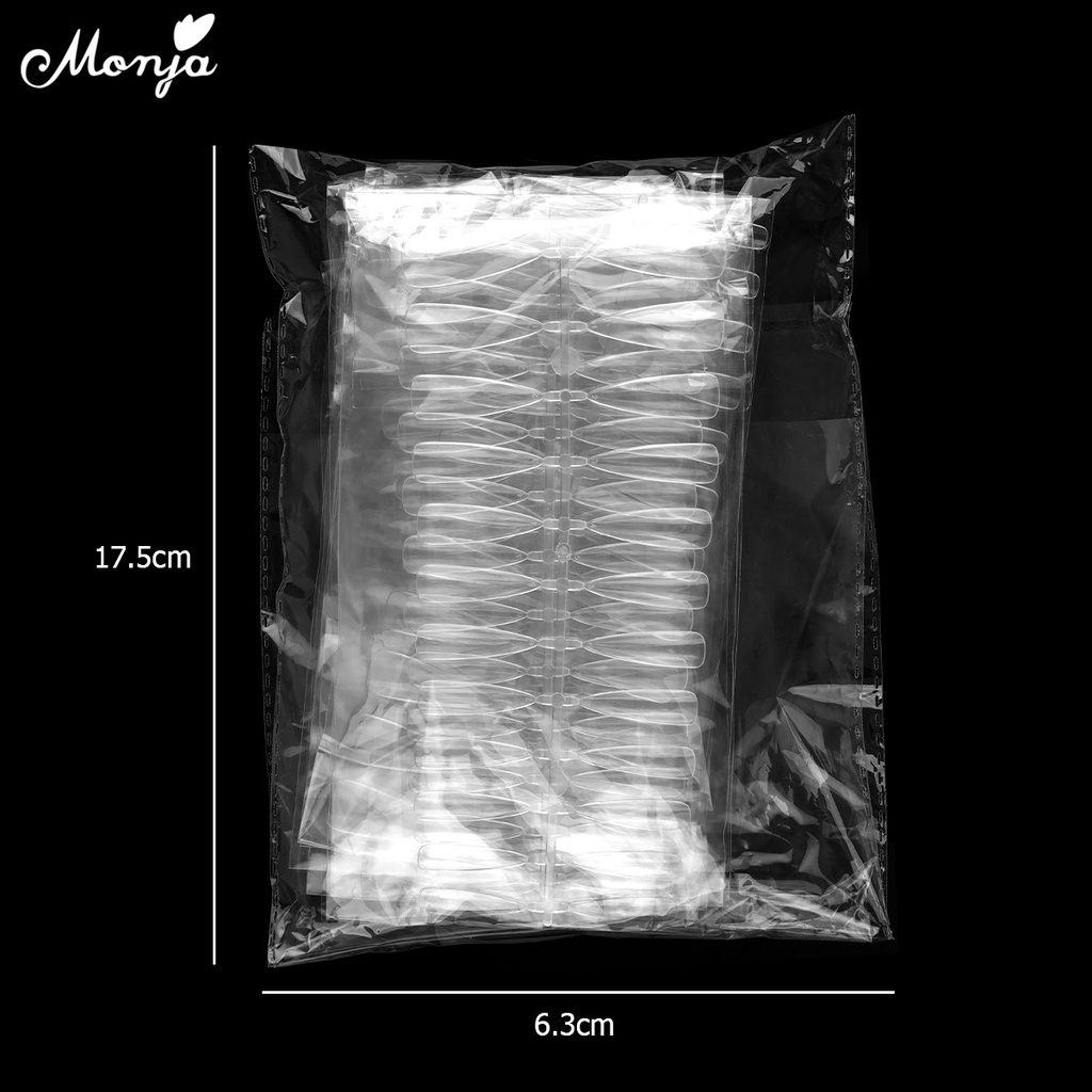 MONJA Bộ 120 / 240 Móng Tay Giả Toàn Diện Bằng Acrylic