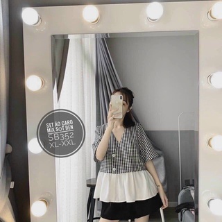 Set Áo Caro bbd + short bigsize