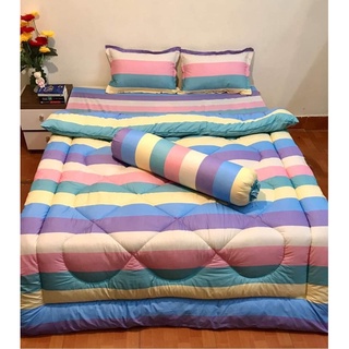 Bộ gra giường Cầu Vồng ( 1 gra + 2 vỏ gối nằm)