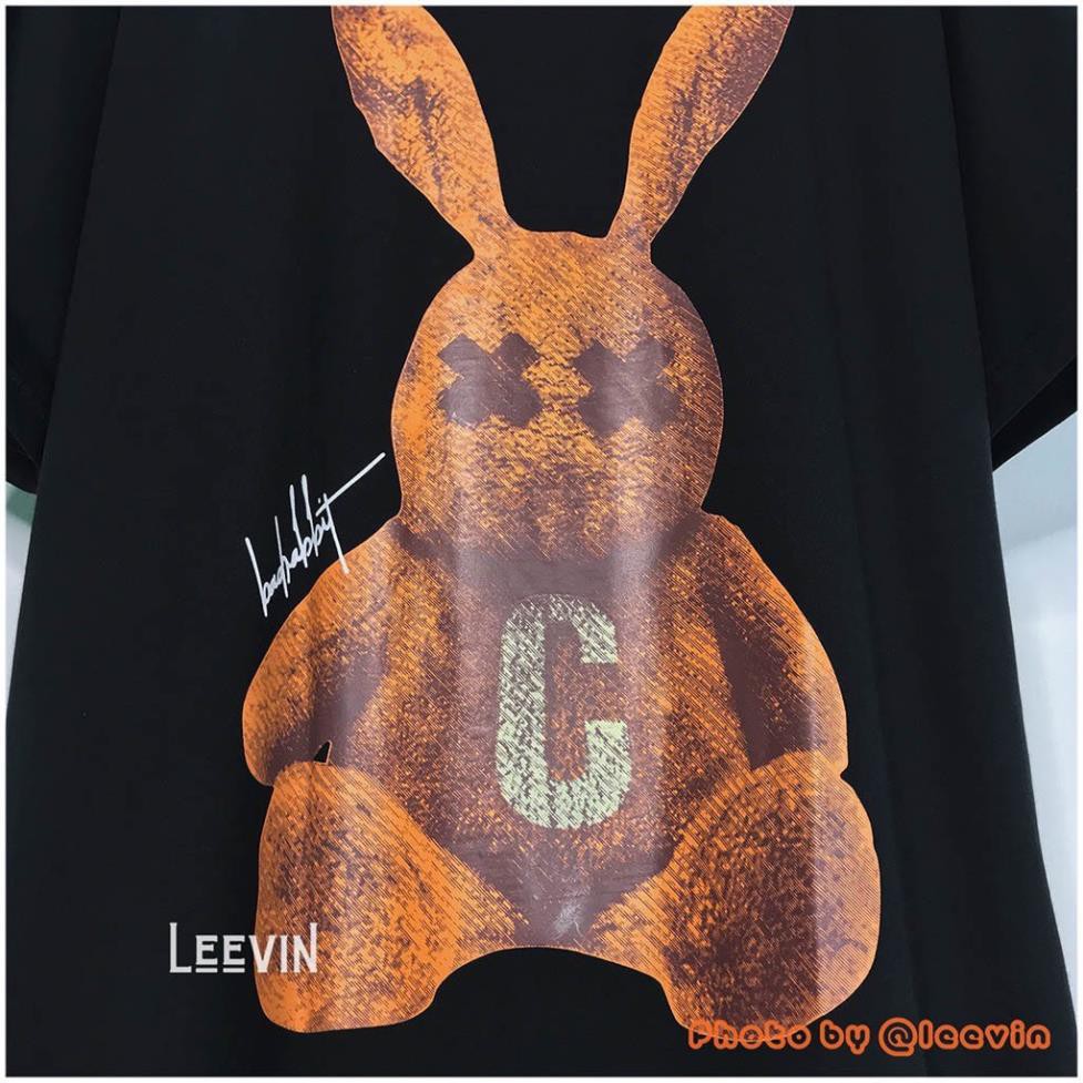 𝑭𝒓𝒆𝒆𝒔𝒉𝒊𝒑 Áo thun tay lỡ dáng Unisex form rộng phong cách Ulzzang hình BAD RABBIT màu nâu aothun268