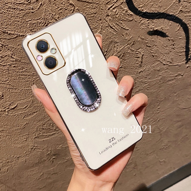 Ốp Điện Thoại Mềm Mặt Gương Đính Đá Sang Trọng Cho OPPO Reno 7 Z 5G 4G Reno7 Pro