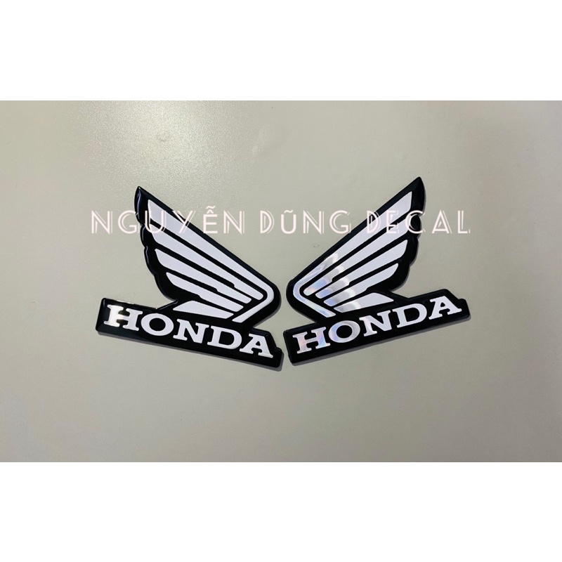 Cặp cánh chim Honda CNC nhôm màu đen_ Nguyễn Dũng Decal