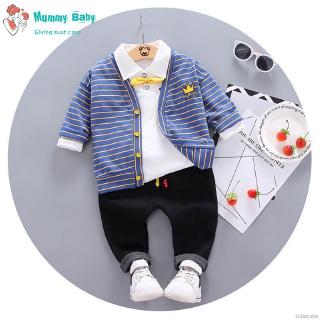 Set quần áo kẻ sọc thời trang dành cho bé trai