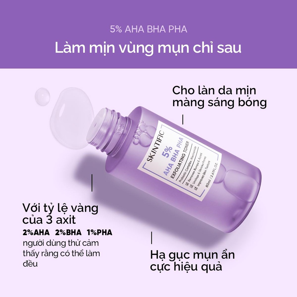 Combo Pores Cleaning SKINTIFIC gồm Sữa rửa mặt 5X 80ml + Mặt nạ đất sét ngải cứu 55g + Toner 80ml + Kem dưỡng ẩm 5X 30g