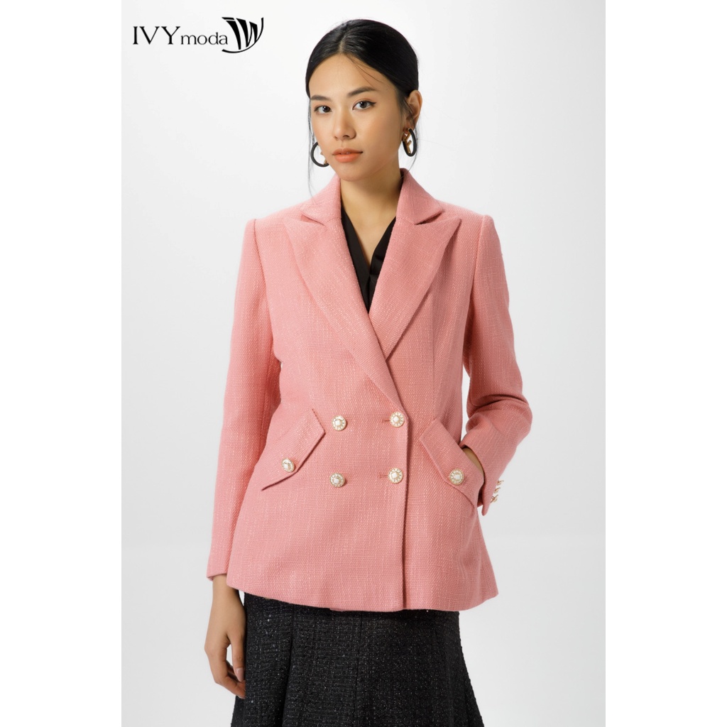 [NHẬP WABRTL5 GIẢM 10% TỐI ĐA 50K ĐH 250K ]Áo vest dạ Tweed nữ IVY moda MS 67M6898