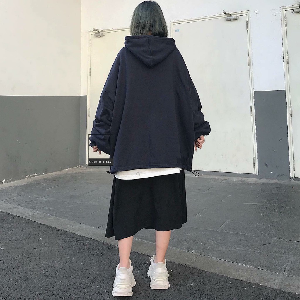 Áo Hoodie Nữ Form Rộng Hoodie Tay Bo Cực Dễ Phối Đồ Phong Cách Hàn Quốc Nhẹ Nhàng T I L E Xanh Than - 1804 GOUS OFFICIA | BigBuy360 - bigbuy360.vn