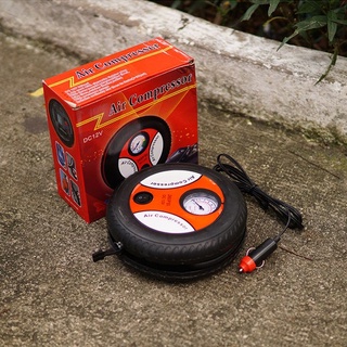 Bơm ô tô mini điện 12v đa năng - bơm lốp mini - bơm xe