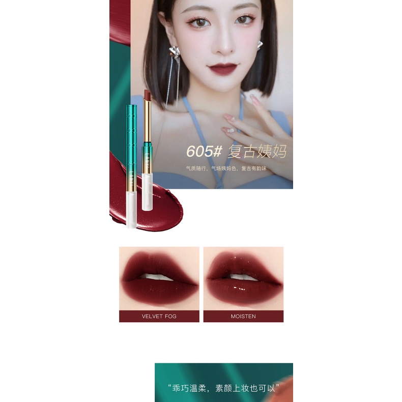 Lan Yi Son Môi Khóa Ấn Tượng Màu Trà Sữa Nâu Không Phai Và Không Dính Cốc Chống Thấm Nước Lâu Trôi