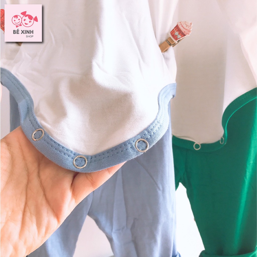 Bộ đồ dài tay body sơ sinh cho bé trai gái Minky Mom [Siêu xinh] Bodysuit áo liền quần tay dài cho trẻ sơsinh 3 chi tiết