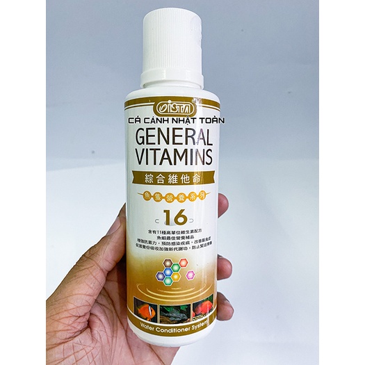 GENERAL VITAMINS ISTA KHOÁNG CHẤT, VITAMIN CHO TÉP CÁ CẢNH 250ML