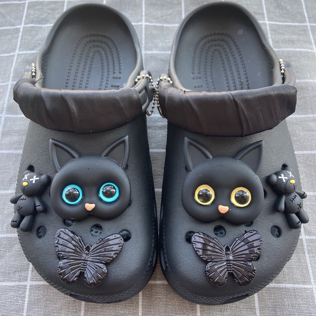 sticker gắn dép cross charm gắn dép crossVớ Crocs Cổ Vừa In Họa Tiết Hoa Hoạt Hình Ngọt Ngào Thời Trang DIY Cho Nữ